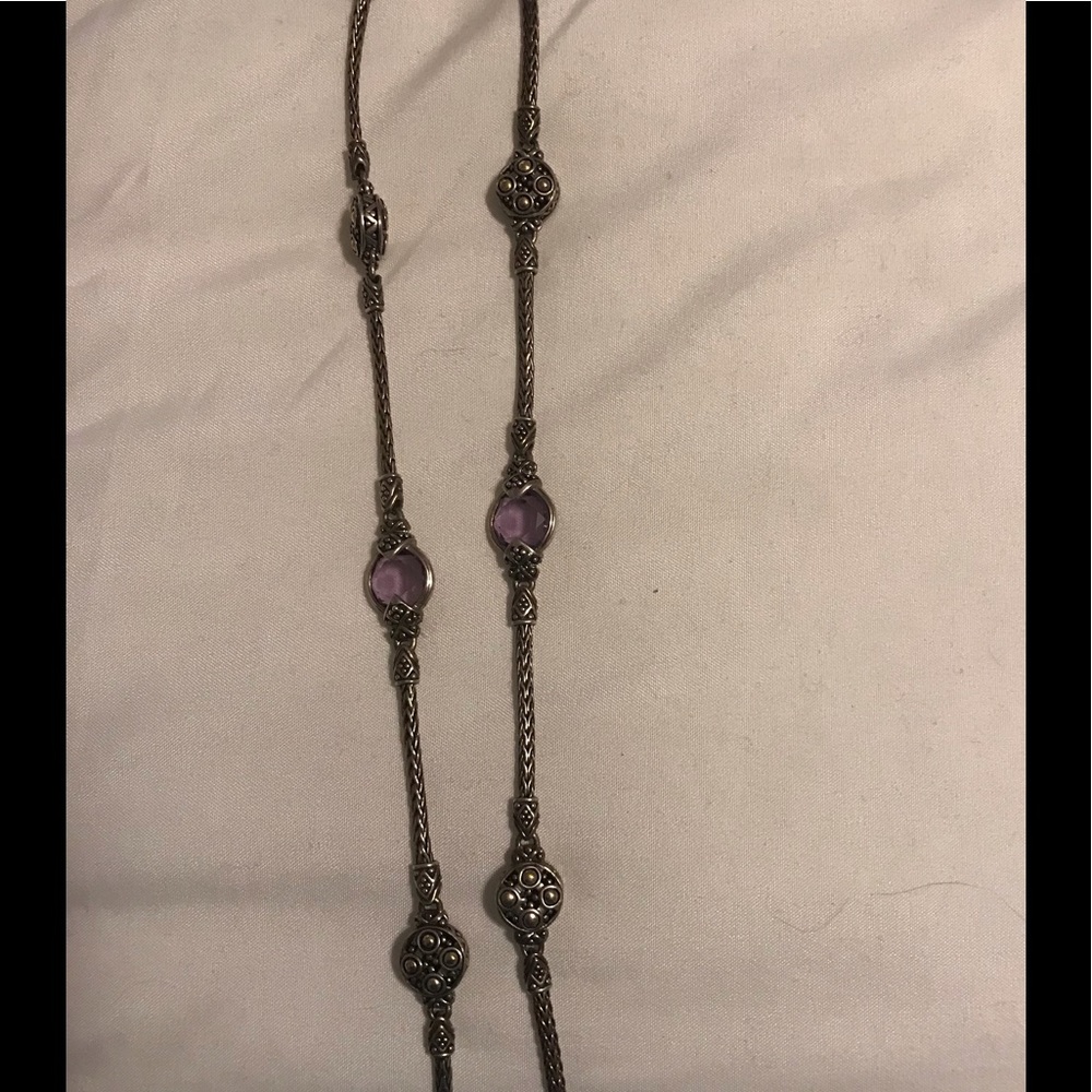 John Hardy Amethyst station necklace